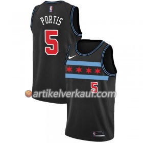 NBA Chicago Bulls Trikot Bobby Portis 5 2018-19 Nike City Edition Schwarz Swingman - Herren